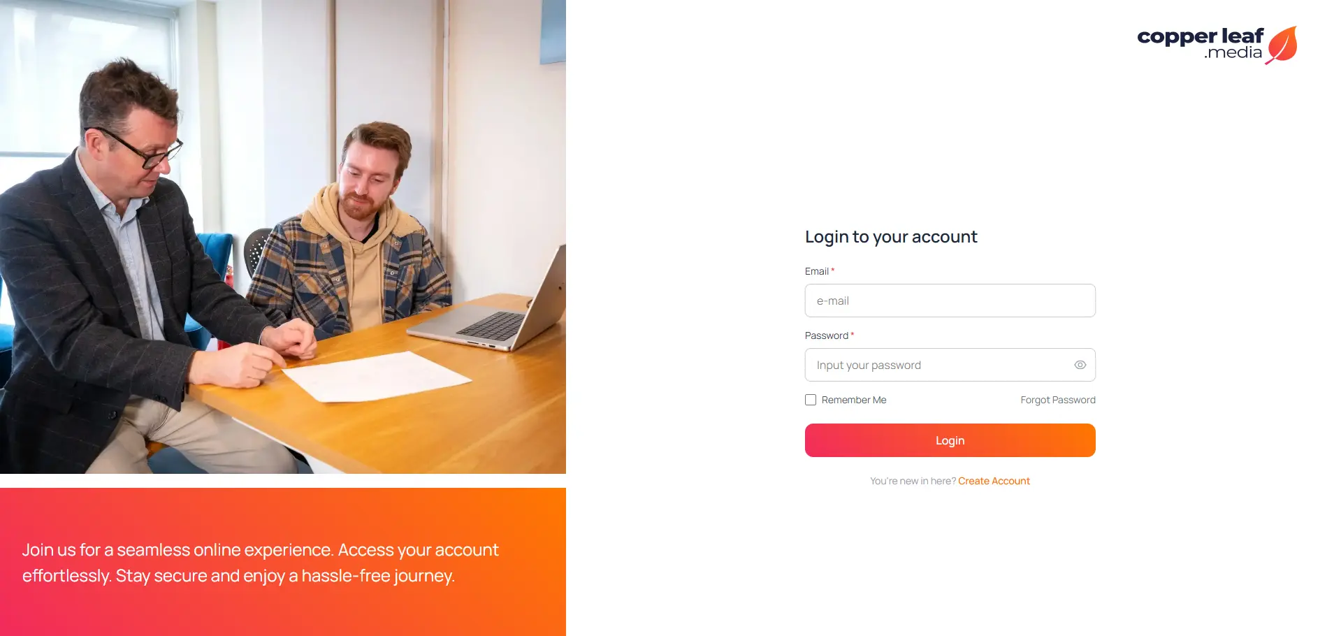 Copper Leaf Media Client Portal